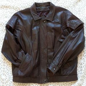 Leather Bomber Jacket